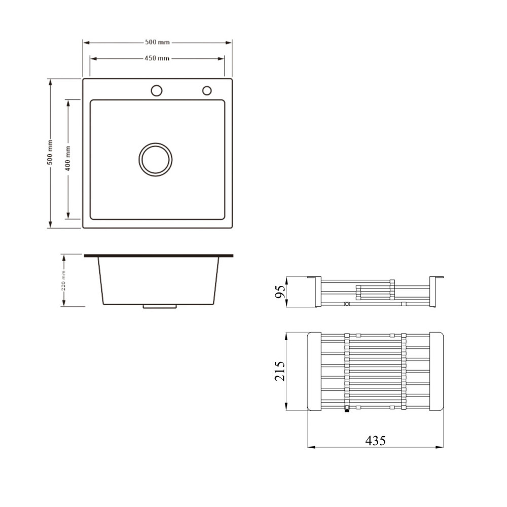 Комплект Lidz Handmade H5050HB Мойка для кухни интегрированная Decor Black PVD Honeycomb в комплекте с дозатором+Lidz LIDZK01B Киев - изображение 2