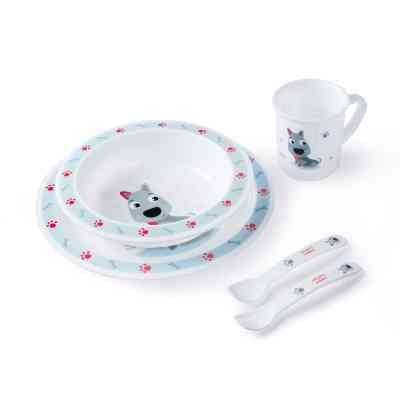 Набор детской посуды Canpol babies Cute Animals Собачка Голубой 5 предметов (4/401_blu) Винница