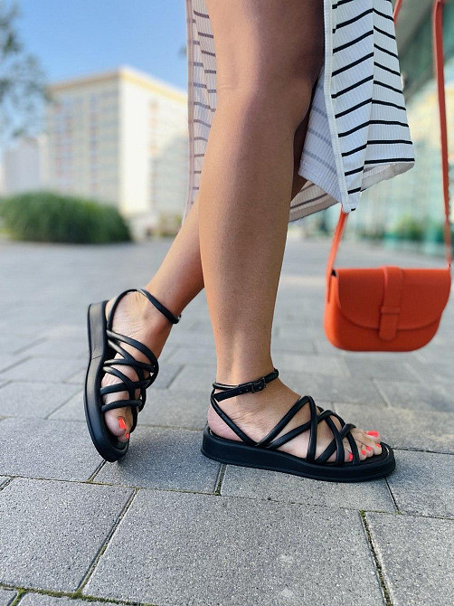 Olli Босоніжки жіночі OLLI Л-1-0110 чорні (літо, шкіра натуральна) (5267) Коломия - фото 10