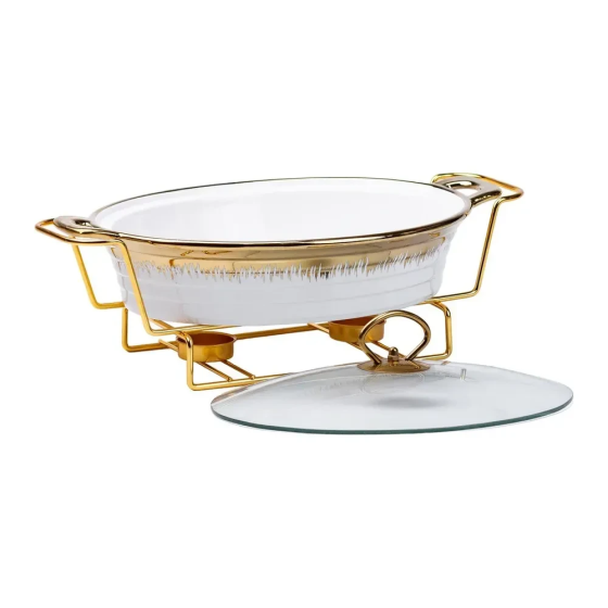 Фарфоровий мармит для страв 1.5 л 35х22.5 см Київ