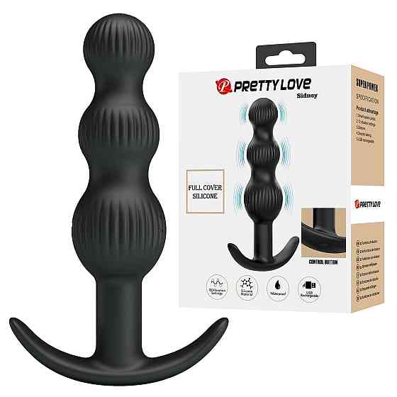 Анальна пробка з вібрацією PRETTY LOVE Sidney, 10 Wibracji, Silikon Sex Aura Київ