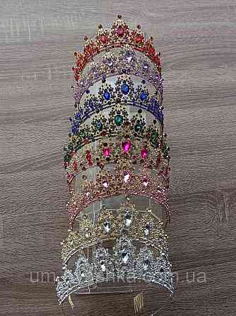 Діадема на обручі Корона золота з червоними каменями Кривий Ріг