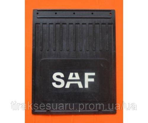Брызговик с надписью SAF 400х500 рельефная надпись Брызговик резиновый SAF 400х500 рельефная надпись Луцк - изображение 1