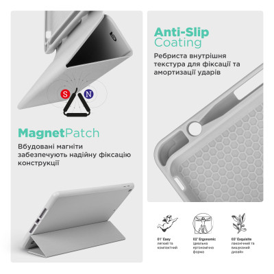 Чохол до планшета Armorstandart Smart Fold Pen Apple iPad Air 11 (2024) Light Grey (ARM78123) Вінниця - фото 7