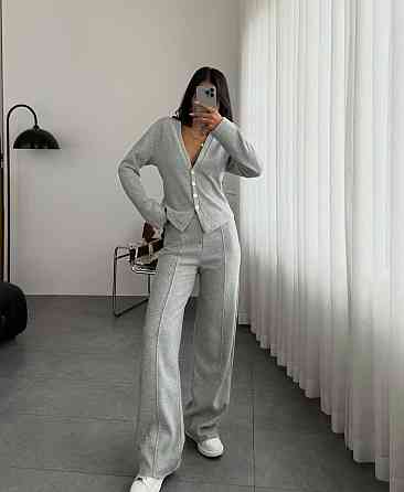 Женский стильный костюм из мягкой ангоры Серый, 46/48 Одесса