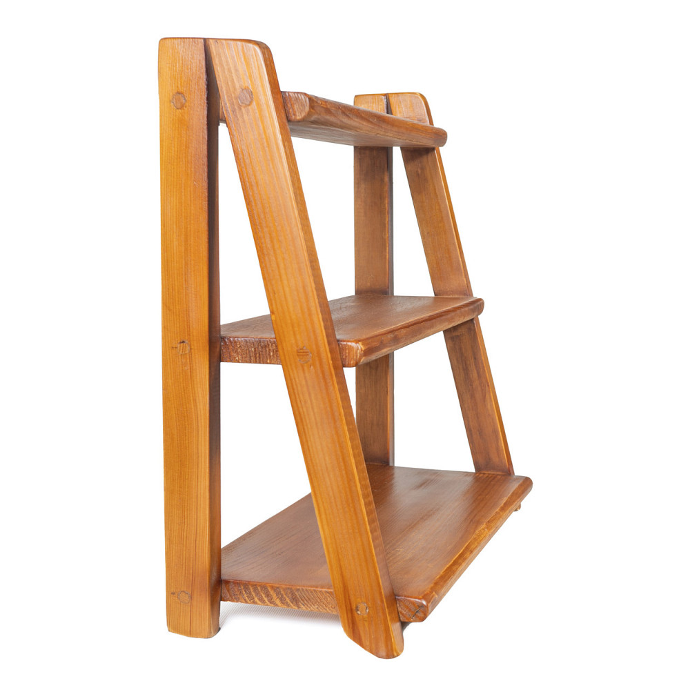 Полка деревянная из натурального дерева ель 38х44х18 см, универсальная и крепкая полка Каменец-Подольский - изображение 3