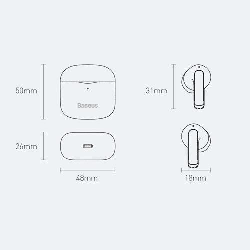 Беспроводные Bluetooth наушники Baseus Bowie E3 TWS со встроенным микрофоном NGTW080001 (Черные) Николаев - изображение 8