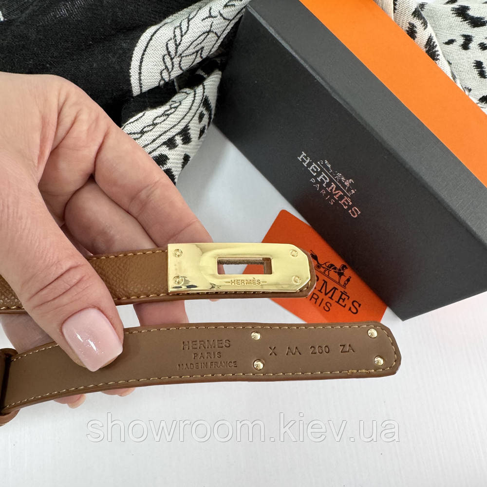 Коричневый женский кожаный ремень Hermes (280-1) Киев - изображение 4