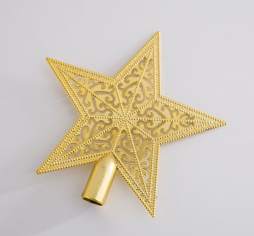 Верхушка на елку ажурная Звездочка 20 см золотистый Киев - изображение 3