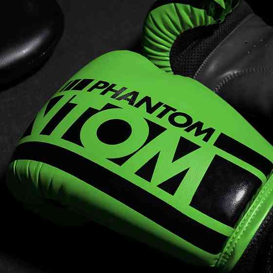 Боксерські рукавиці Phantom APEX Neon Green 14 унцій (капа в подарунок) Каменское