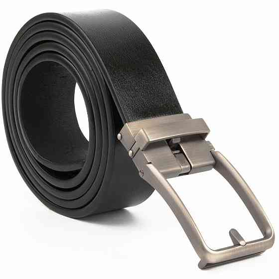 Ремінь чоловічий зі стильною пряжкою Vintage 20268 Чорний Київ