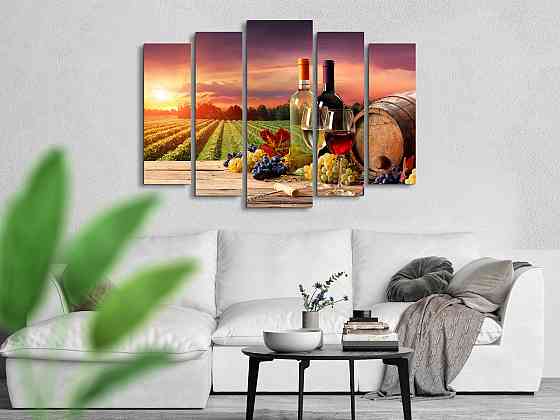Модульна картина у вітальню / спальню Природа Вино Art-421_5 ( 80х118см ) Київ