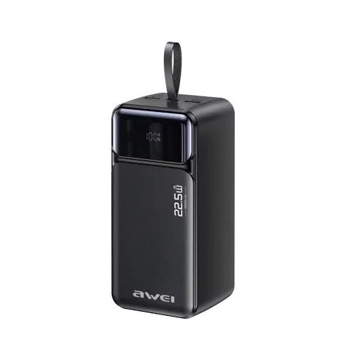 Універсальна мобільна батарея Power Bank Awei PA-106 50000mah 22.5W Чорний Київ - фото 1