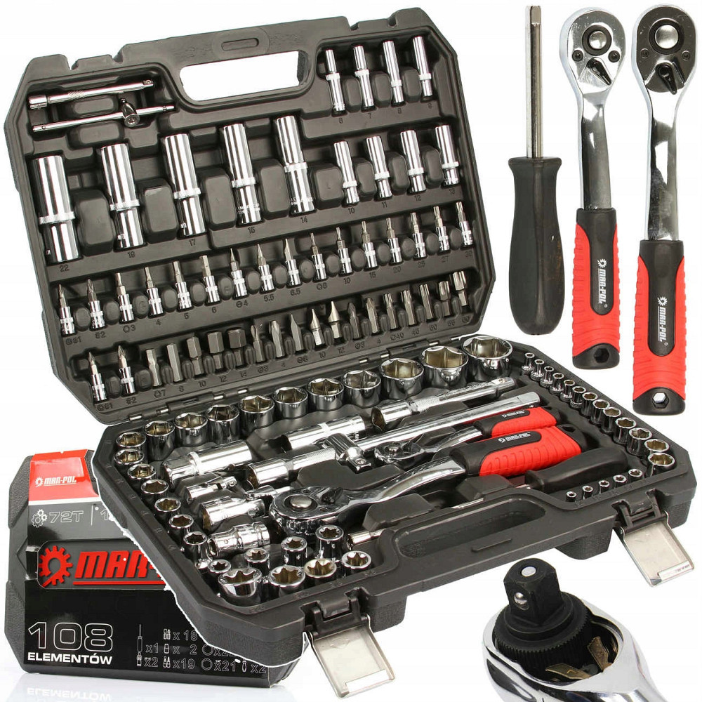 Набор инструментов торцевые головки 1/2