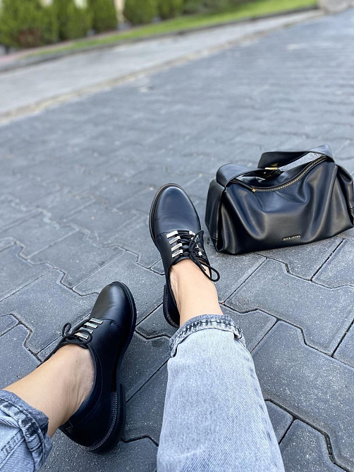 MILLI GOLD Туфлі жіночі MILLI GOLD 385-1605 чорні (весна-осінь, шкіра натуральна) (2691) Коломыя - изображение 6