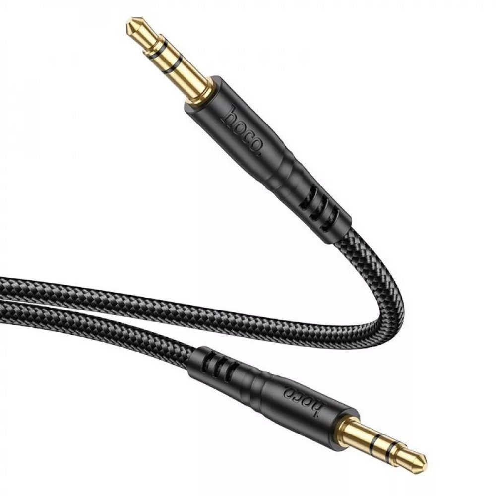 Аудiокабель HOCO UPA24 Smooth AUX audio cable Black Киев - изображение 3