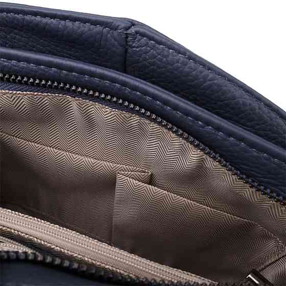 Сумка на плече з натуральної шкіри Синій (Vintage) Київ