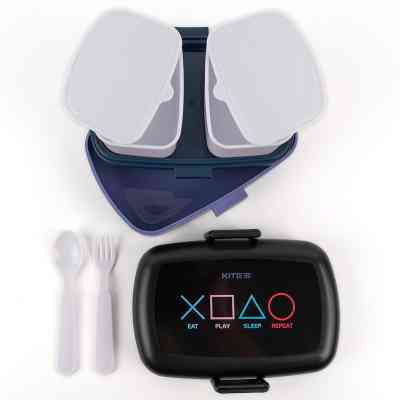 Ланч-бокс детский Kite с наполнением 1150 мл, черный (K23-180-3) Винница