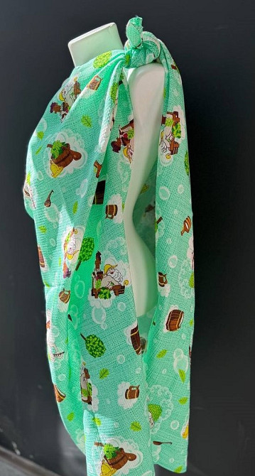 Ecotton Рушник пляжний Ecotton 100х150 см бавовняний вафельний бірюзовий в баню або спа Киев - изображение 4