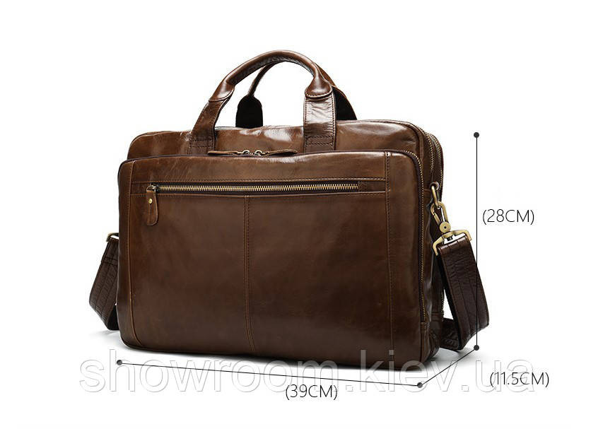 Мужская деловая кожаная сумка для ноутбука Leather Collection (9915) Киев - изображение 3