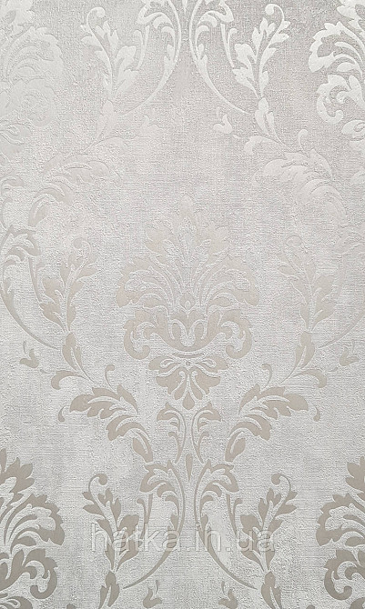 Обои виниловые на флизелине Grandeco Universe 5 вензеля завитки серебристые на сером Киев - изображение 3