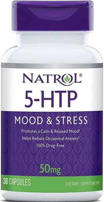 5-гідрокситриптофан Natrol 5-HTP 50 мг 30 капс Київ - фото 1
