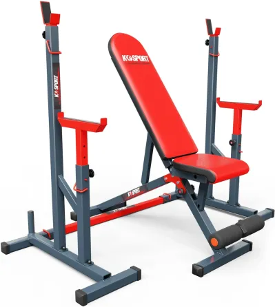 Тренажер K-Спорт Ławeczka Regulowana Ze Stojakami Kssl069 Czerwony Киев