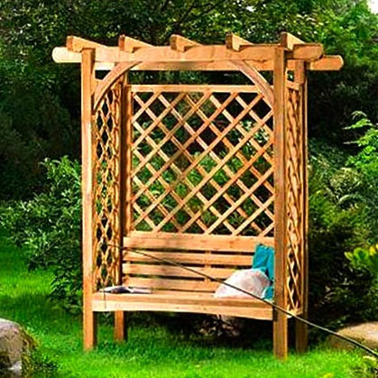 Пергола со скамейкой 