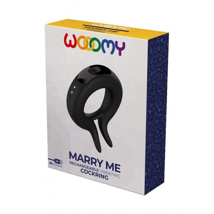 Эрекционное виброкольцо Wooomy Marry Me, перезаряжаемое, 10 режимов вибрации, диаметр 4 см Sex Aura Киев - изображение 4