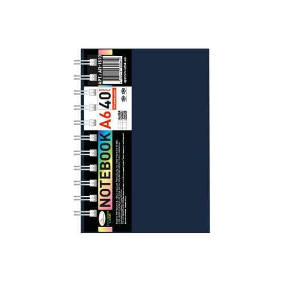 Блокнот А6 АП-1510(Black) 40 листов, пружина боковая Винница