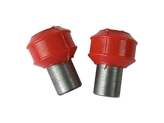 Сайлентблок наконечника рейки 2108, 2115 поліуретан червоний гранатка (к-кт 2 шт) внутрішнього Мукачево