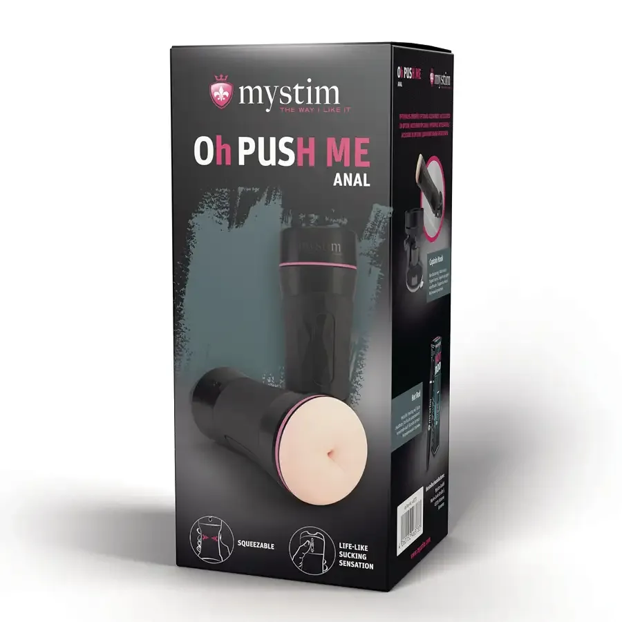 Мастурбатор-попка Mystim O(h) PUSH ME Anus, можна стискати та регулювати вакуум Львів - фото 7