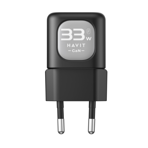Зарядний пристрій мережевий USB/Type-C 33W чорний/сірий GaN Havit UC230 Житомир