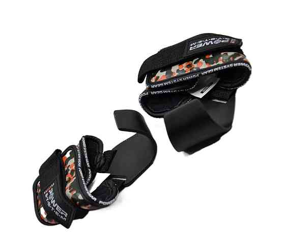 Гаки для тяги на зап'ястя Power System PS-3370 Hooks Camo Black/Red XL Кам'янське