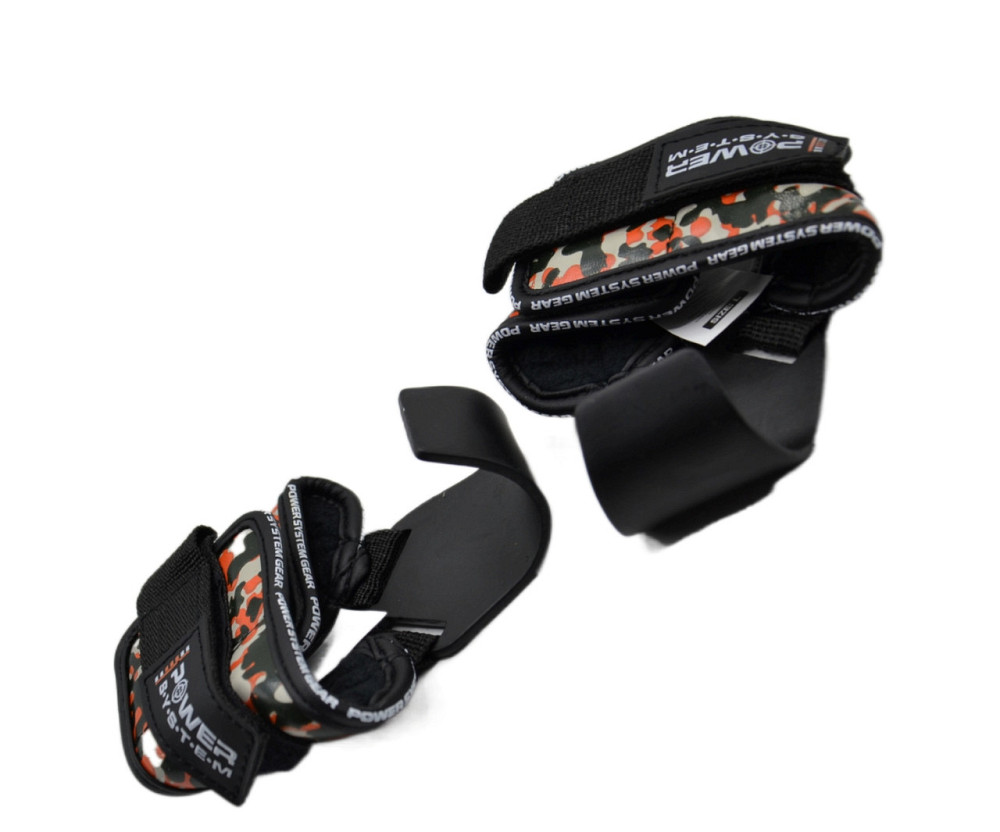 Гаки для тяги на зап'ястя Power System PS-3370 Hooks Camo Black/Red XL Кам'янське - фото 6