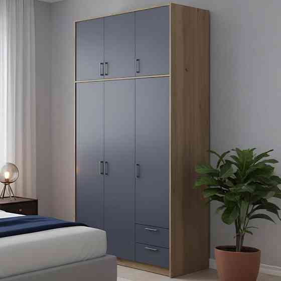 Шафа для одягу Doros Ронді з високою антресоллю Дуб Артизан/Графіт 3 ДСП 121х52х260 (DRS-011873) Львів