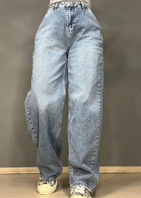 Джинсы женские SESSANTA 8403 skater jeans широкие бананы косые карманы высокая посадка стрейчевые св Одесса - изображение 7