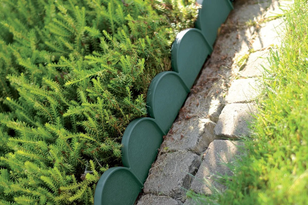 Бордюр садовий Prosperplast GARDEN LINE, темно-зелений, 10 м Київ - фото 8