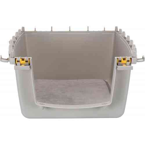 Контейнер-переноска Trixie для собак Gulliver 4 вагою до 18 кг сіра пластик розмір S-M 52x51x72 см Київ