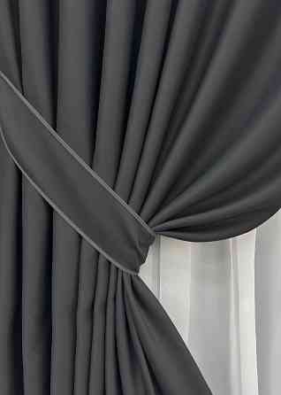 Комплект готових штор VR-Textil Bagema Rvs № 1894ш Графітовий 100х270 см 2 шт (31-0030) Київ