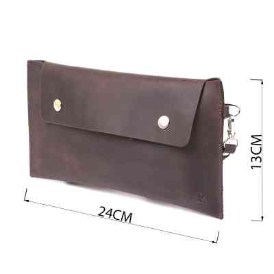 Косметичка Shvigel Кожаная винтажная тревел Коричневая (16428) Винница