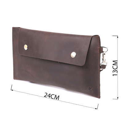 Косметичка Shvigel Кожаная винтажная тревел Коричневая (16428) Винница - изображение 5