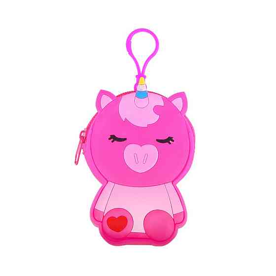 Дитячий гаманець-брелок "Єдиноріг" C44408, 8 х 11 х 3 см Рожевий Вінниця