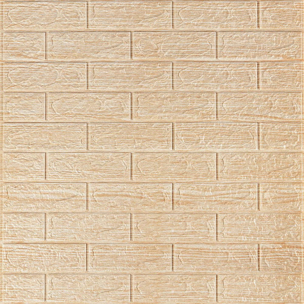 Декоративна самоклеюча панель Бежева цегла Київ - фото 1