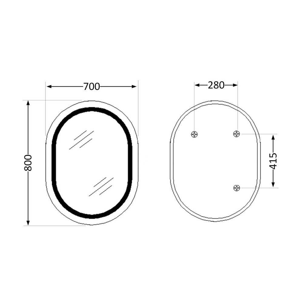 Зеркало Qtap Gemini 800х700 с LED-подсветкой Touch, с антизапотеванием, с диммером, рег. темп. цвета (3000-6500K) QT2578R8071W Киев - изображение 2