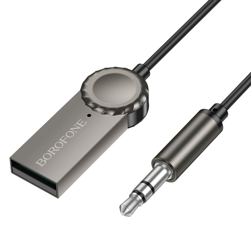 Bluetooth бездротовий ресивер BOROFONE BC56 Peaceful car AUX BT receiver with cable Metal Gray 6941991113031 Одеса - фото 2