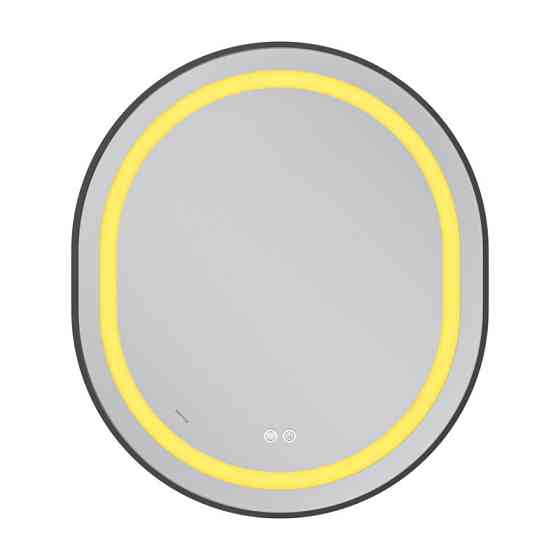 Дзеркало Mixxus Premium ELLIPSE MV05-80x70-Reverse BLACK з Led Touch, Anti-fog, димером (3-6,5kK) (MP6646) Київ