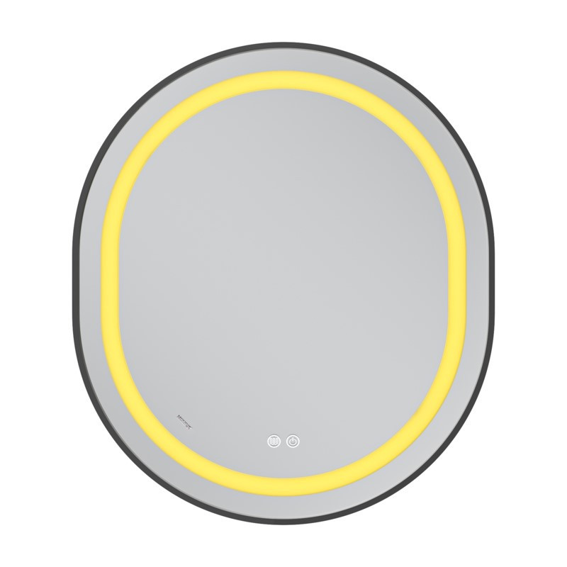 Дзеркало Mixxus Premium ELLIPSE MV05-80x70-Reverse BLACK з Led Touch, Anti-fog, димером (3-6,5kK) (MP6646) Київ - фото 4