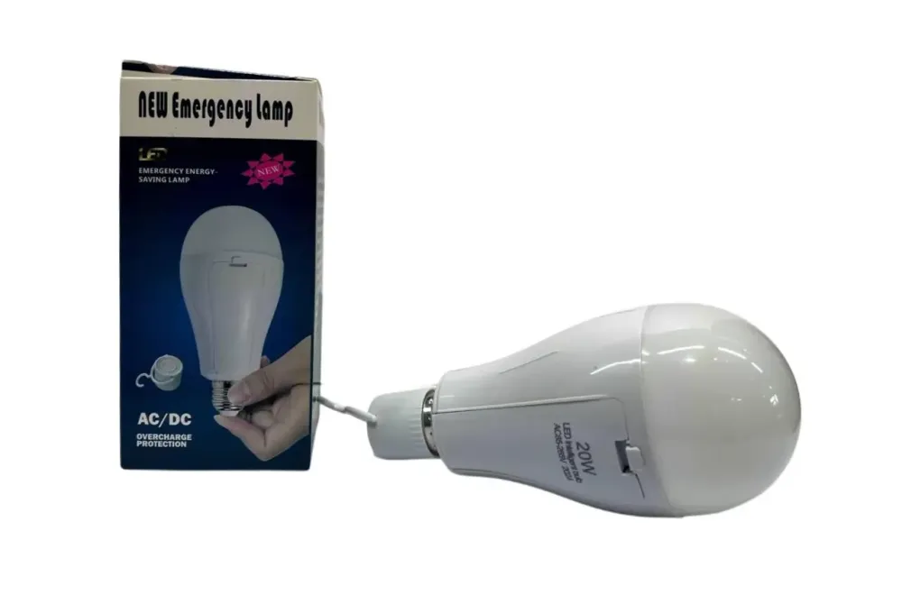 Лампа діодна акумуляторна E27 20Вт 2 акумулятора 18650 для кемпінгу Одеса - фото 8