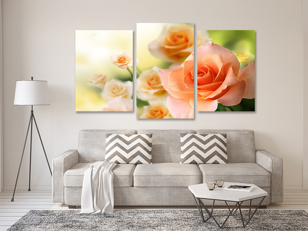 Модульная картина в гостиную / спальню  Троянди Art-539_3 Киев - изображение 2